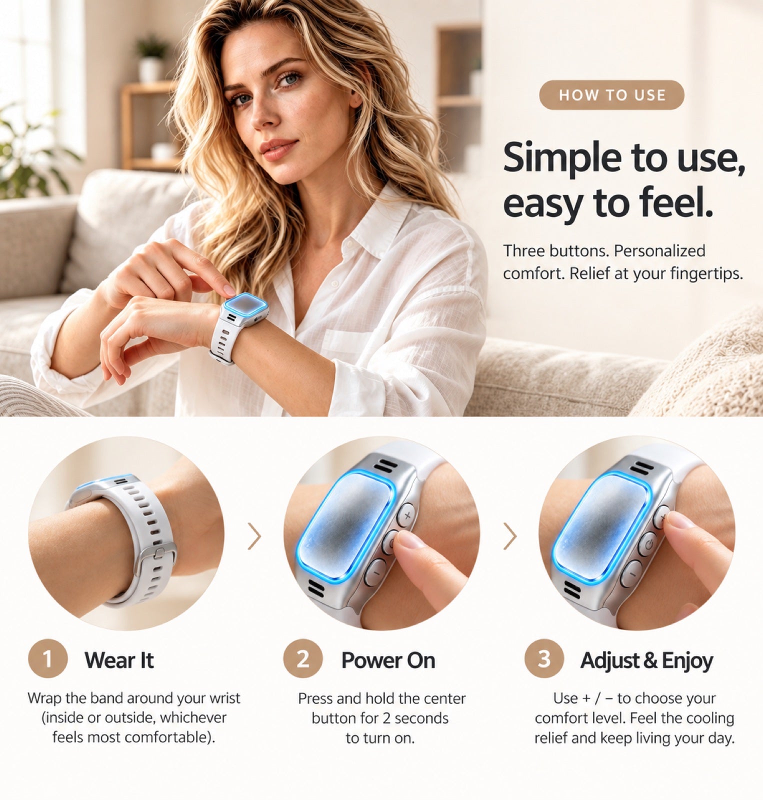 Hot Flash Relief Wristband
